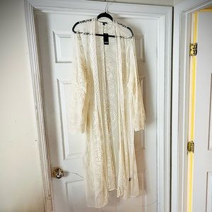 Torrid Lace/Mesh Maxi Kimono